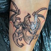 Mój projekt z kursu: Artystyczny tatuaż „full color” Ein Projekt aus dem Bereich Traditionelle Illustration, Zeichnung, Digitale Illustration, Tattoodesign und Digitale Zeichnung von Paulina Bicz - 07.02.2024