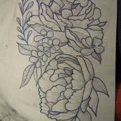My project for course: Botanical Tattoo with Pointillism. Traditional illustration, Tattoo Design, and Botanical Illustration project by Dr Rebecca Foster - 02.06.2024
