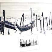 VENECIA - Ejercicio con foto. Un proyecto de Sketchbook, Dibujo e Ilustración tradicional de Elba Bianchi - 08.02.2024