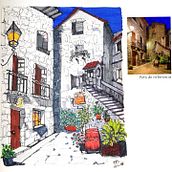 Village Flower - Ejercicio con color. Un proyecto de Diseño, Sketchbook, Dibujo a lápiz, Dibujo realista, Creatividad y Dibujo de Elba Bianchi - 08.02.2024