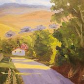 Meu projeto do curso: Pintura de paisagem a óleo: explore o poder da luz. Un proyecto de Ilustración tradicional, Bellas Artes, Dibujo a lápiz, Pintura al óleo e Ilustración naturalista				 de fredguedespereira - 09.02.2024