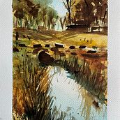 My project for course: Natural Landscapes in Watercolor. Artes plásticas, Pintura, e Pintura em aquarela projeto de peter_newton_j - 09.02.2024