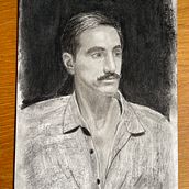 My project for course: Realistic Portraits Using Charcoal. Un proyecto de Ilustración tradicional, Bellas Artes, Dibujo, Dibujo de Retrato y Dibujo realista de colin.hookham - 09.02.2024