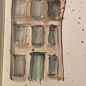 My project for course: Illustrating Charming Scenes with Watercolor and Ink. Un proyecto de Pintura, Bocetado, Pintura a la acuarela, Ilustración arquitectónica e Ilustración con tinta de Karin Kraaier - 09.02.2024