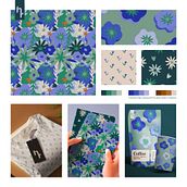 My project for course: Fundamentals of Pattern Design. Un projet de Design , Illustration traditionnelle, Design graphique , et Création de motifs de hannahjoyriley - 09.02.2024