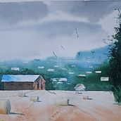 Il mio progetto del corso: Paesaggi ad acquerello: strumenti e tecniche sperimentali. Fine Arts, Painting, and Watercolor Painting project by Edi - 02.10.2024
