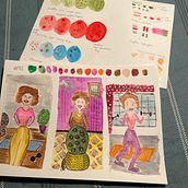 Mon projet du cours : Illustration ludique avec aquarelle et crayons de couleur Ein Projekt aus dem Bereich Traditionelle Illustration, Malerei, Aquarellmalerei, Porträtzeichnung und Zeichnen mit Buntstiften von carine_pecorini - 09.02.2024