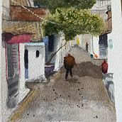 My project for course: Urban Landscapes in Watercolor. Un progetto di Belle arti, Pittura ad acquerello e Illustrazione architettonica di Jodi - 11.02.2024