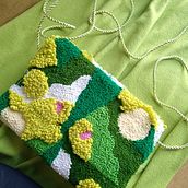 Mi proyecto del curso: Técnicas de punch needle para accesorios personalizados. Un proyecto de Artesanía, Tejido, Punch needle y Diseño textil de Stefani Nieto C - 11.02.2024