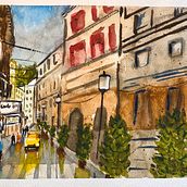 Mi proyecto del curso: Paisajes urbanos en acuarela. Watercolor Painting project by Susana Rotea Lugones - 02.11.2024