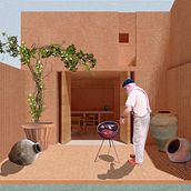 My project for course: Architectural Visualization Using Digital Collage. Un projet de Architecture, Design graphique, Architecture d'intérieur, Design d'intérieur, Pa, sagisme, Collage, Architecture numérique et Illustration architecturale de Gabrielė Šimkutė - 10.02.2024