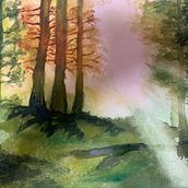 Mi proyecto del curso: Paisajes de ensueño con acuarela: plasma la luz. Een project van Schilderij y Aquarelschilderen van Alme Olate - 12.02.2024