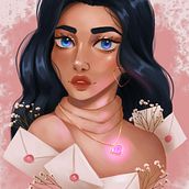 Mi proyecto del curso: Retratos digitales de fantasía con Photoshop. Un proyecto de Ilustración tradicional, Dibujo, Ilustración digital, Dibujo de Retrato, Dibujo digital y Pintura digital de Florencia Laurent - 06.02.2024