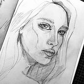 My project for course: Portrait Sketchbooking: Explore the Human Face. Sketching, Drawing, Portrait Drawing, Artistic Drawing, and Sketchbook project by lilli11 - 02.12.2024