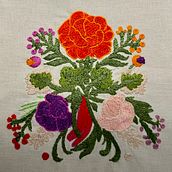 Mein Abschlussprojekt für den Kurs: Sticktechnik: der Rückstich. Embroider, and Textile Design project by andrea_ehrig - 02.12.2024