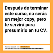 Mi proyecto del curso: Copywriting para copywriters. Advertising, Cop, writing, Stor, telling, and Communication project by gallegoerica57 - 02.10.2024