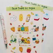 Kawaii foodies by Virginia. Ilustração tradicional, Design de personagens, e Mangá projeto de Virginia & Lilia - 13.02.2024