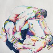 My project for course: Expressive Figure Drawing: Explore Lines, Shapes and Colors. Fine Arts, Pencil Drawing, Drawing, Portrait Drawing, Realistic Drawing, Figure Drawing, and Gouache Painting project by spencer boxer - 02.13.2024