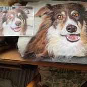 My dog Skye. Arts, Crafts, Fiber Arts, Naturalistic Illustration, Needle Felting, and Textile Design project by dunbarers - 02.13.2024