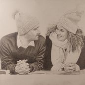retrato a grafito 2. Pencil Drawing, Drawing, Portrait Drawing, Realistic Drawing, Artistic Drawing, and Fine Arts project by César Delgado - 12.24.2023