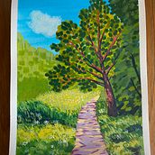 Meu projeto do curso: Pintura de paisagens com guache para iniciantes. Een project van  Beeldende kunst, Schilderij, Naturalistische illustratie y Schilderen met gouache van Dan - 14.02.2024
