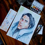 Numa. Pintura, Pintura em aquarela, Artes plásticas, e Desenho de retrato projeto de Ana Maria Aranda - 14.02.2024
