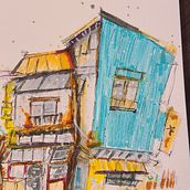 My project for course: Expressive Architectural Sketching with Colored Markers. Sketching, Drawing, Architectural Illustration, Sketchbook & Ink Illustration project by 鳳 書 - 02.14.2024