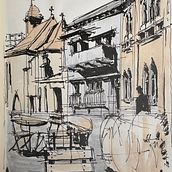 Sketching architecture. Un projet de Esquisse , Architecture, Illustration architecturale et Illustration traditionnelle de Vlad Slavic - 15.02.2024