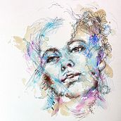 My project for course: Experimental Portraiture with Ink, Tea and Alcohol. Fine Arts, Painting, Drawing & Ink Illustration project by Stephie Butler SWA - 02.14.2024