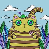 Fat Cat ~ My project for course: Illustration Techniques and Styles with Procreate. Traditional illustration, Digital Illustration, and Digital Drawing project by zoodu - 02.13.2024
