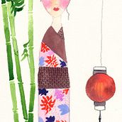 Mon projet du cours : Illustration à l’aquarelle de style japonais. Traditional illustration, Drawing, and Watercolor Painting project by Maryline Dehaze-Dutruel - 02.15.2024