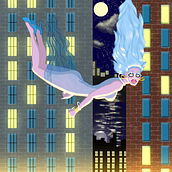 Fall to Earth. Un proyecto de Ilustración digital y Pintura digital de Ariel Santiago - 12.02.2024