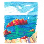 Mon projet du cours : Paysages : approche par le carnet de dessin et la couleur. Un progetto di Bozzetti, Creatività, Disegno a matita, Disegno e Sketchbook di clementinesq - 16.02.2024