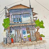 My project for course: Expressive Architectural Sketching with Colored Markers. Sketching, Drawing, Architectural Illustration, Sketchbook & Ink Illustration project by Tony Costa - 02.15.2024