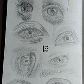 practica de ojos . Pencil Drawing, Realistic Drawing, Artistic Drawing, and Traditional illustration project by Ivette C Valdivia Gomez - 01.02.2024