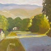 My project for course: Oil Landscape Painting: Explore the Power of Light. Un projet de Illustration traditionnelle, Beaux Arts, Dessin au cra, on, Peinture à l'huile et Illustration naturaliste de Marina Cvetkovic - 17.02.2024
