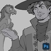 DND Commission. Character Design, Costume Design, Digital Illustration, and Concept Art project by Rachel Taniyama - 02.17.2024