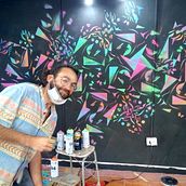 Mural Colectivo para Barbería. Un proyecto de Diseño y Diseño de interiores de Daniel Jorquera - 18.02.2024