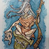 Baba Yaga . % Natalia B tarafından hazırlanan Geleneksel illüstras, on, Ve Tablo projesi - 02.18.2024