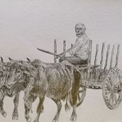 La carreta de la muerte. Un projet de Illustration traditionnelle de angel_goca - 19.02.2024