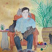 My project for course: Playful Illustration with Watercolor & Colored Pencils. Traditional illustration, Painting, Watercolor Painting, Portrait Drawing, and Colored Pencil Drawing project by inekae - 02.19.2024