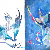 My project for course: Creative Illustration: Play with Unexpected Materials. Traditional illustration, Fine Arts, Painting, Creativit, and Sketchbook project by Ana M. Pavlov - 02.19.2024