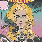 POSTER MILEY CYRUS. Un proyecto de Ilustración vectorial, Ilustración digital, Música, Cómic, Diseño de personajes, Cine, vídeo, televisión, Dirección de arte, Bellas Artes, Diseño de iluminación, Marketing, Tipografía, Diseño Web, Caligrafía e Infografía de Matu Santamaria - 19.02.2024