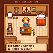 Little Vincent Room. Character Design, Video Games, Pixel Art, and Game Design project by Sirisak Rattanaprathum - 02.19.2024