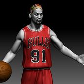 Dennis Rodman. Character Design, 3D, and Sculpture project by ROMARIO CUELE ORIAS - 02.19.2024
