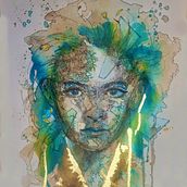 My project for course: Experimental Portraiture with Ink, Tea and Alcohol. Fine Arts, Painting, Drawing & Ink Illustration project by Jim White - 02.20.2024