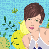 My project for course: Illustrated Portraits: Adobe Fresco for Beginners. Un proyecto de Ilustración digital de Julie Yankovich - 20.02.2024