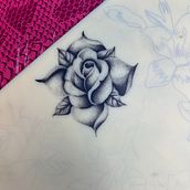 Il mio progetto del corso: Tatuaggio botanico con puntinismo. Traditional illustration, Tattoo Design, and Botanical Illustration project by Erika Crotti - 02.20.2024