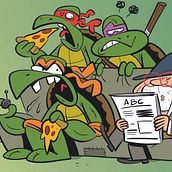 "Tortugas Ninja vs Villarejo" (Revista El Jueves). Comic, and Digital Illustration project by Raúl Salazar - 02.21.2024