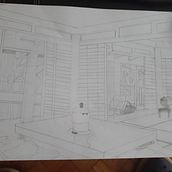 Mi proyecto del curso: Perspectiva artística: espacios desde tu punto de vista. Un progetto di Illustrazione tradizionale, Architettura, Disegno e Illustrazione architettonica di derosavalentina06 - 21.02.2024